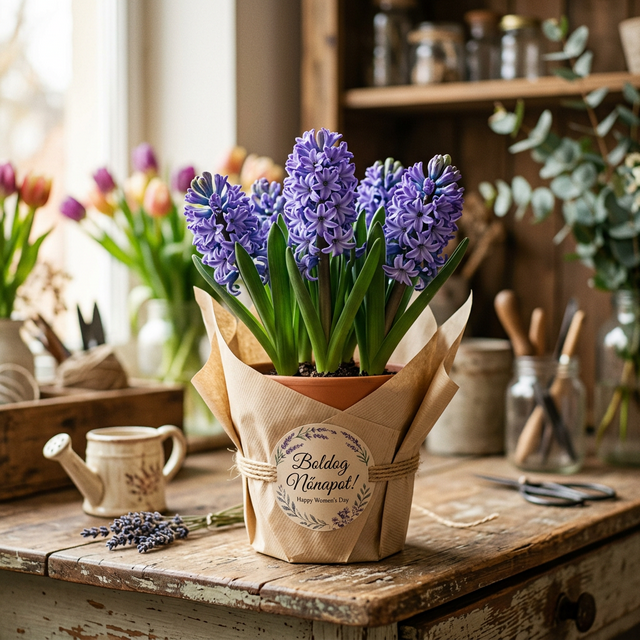 Tavaszi Jácint díszcsomagolásban